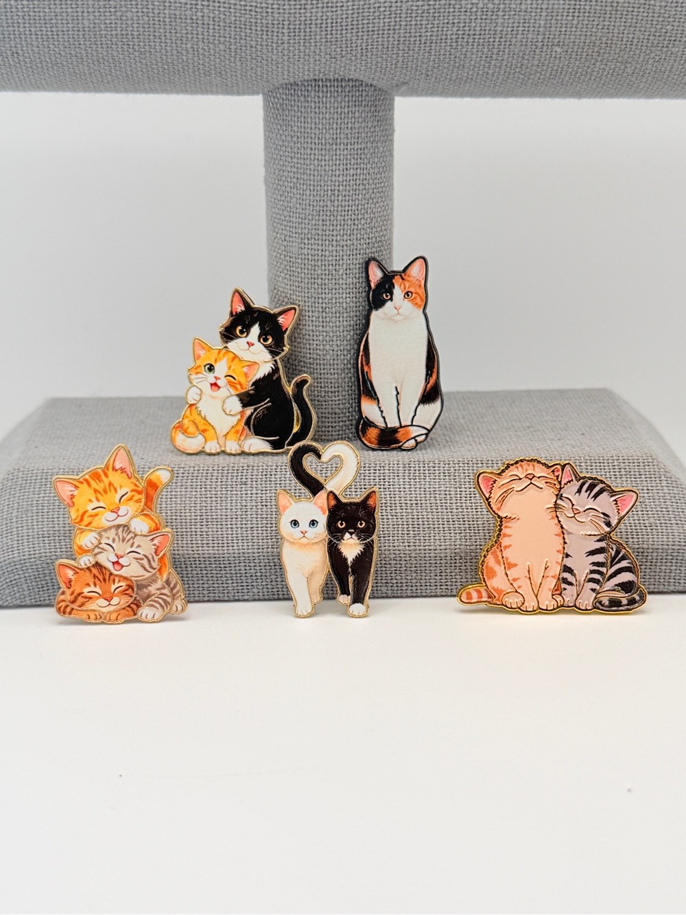 Collection of 5 Cat Pins *New*